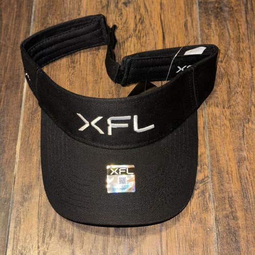2023 XFL Football League Logo Official  Merchandise Adjustable Black Visor Cap