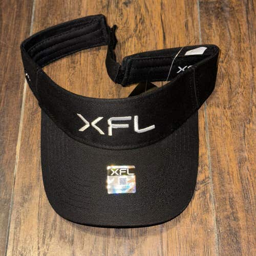 2023 XFL Football League Logo Official Merchandise Adjustable Black Visor Cap