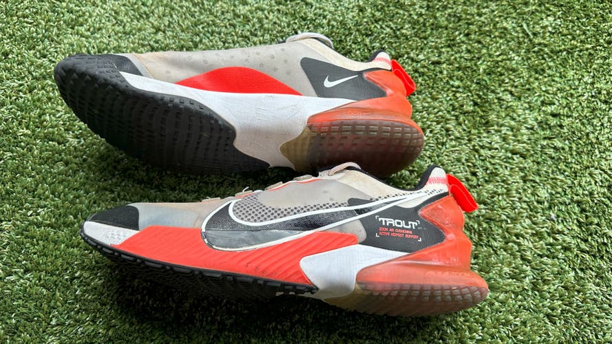 Nike Men's Force Zoom Trout LTD Turf Baseball Shoes - 'White Bright Crimson' - Size: 11.0