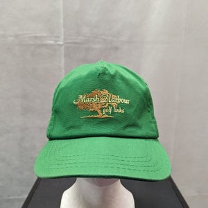 Vintage Marsh Harbor Golf Links Leather Strapback Hat