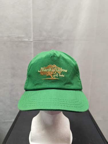 Vintage Marsh Harbor Golf Links Leather Strapback Hat