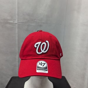 NWS Washington Nationals '47 Clean Up Strapback Hat Red MLB