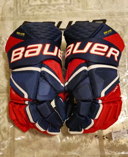 New Bauer Vapor Hyperlite Gloves 14"  (Navy/Red)