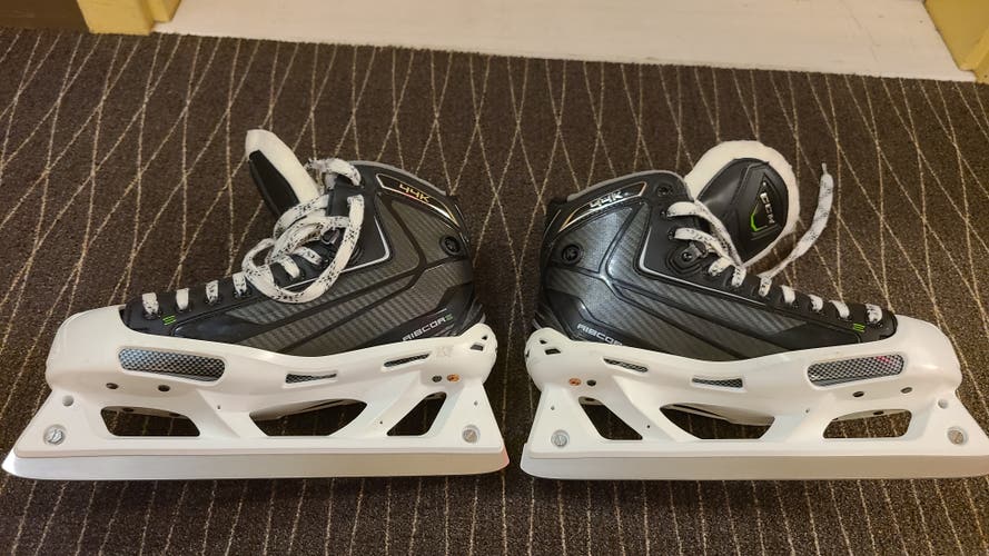 Used Senior CCM RibCor 44K Hockey Goalie Skates Regular Width 8