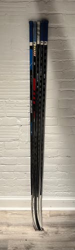 Collection of right handed hockey sticks