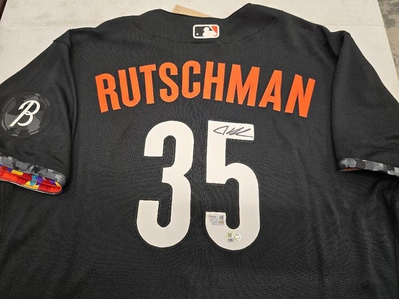 Orioles ADLEY RUTSCHMAN Signed AUTHENTIC GAME CITY CONNECT Jersey Fanatics COA