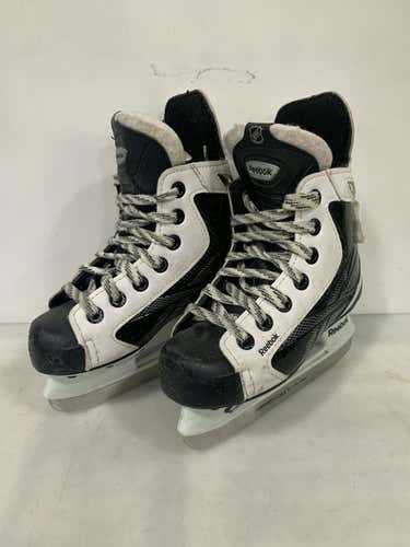 Used Reebok Silver Youth 11.0 Ice Hockey Skates