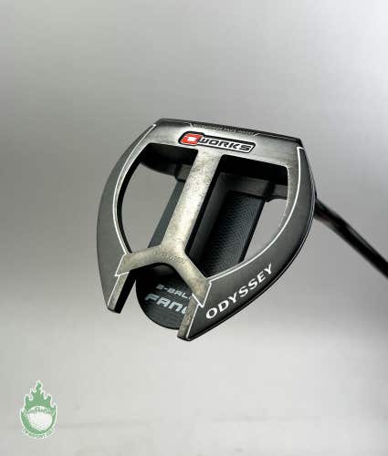 Used Right Handed Odyssey O Works Black 2-Ball Fang 35" Putter Steel Golf Club