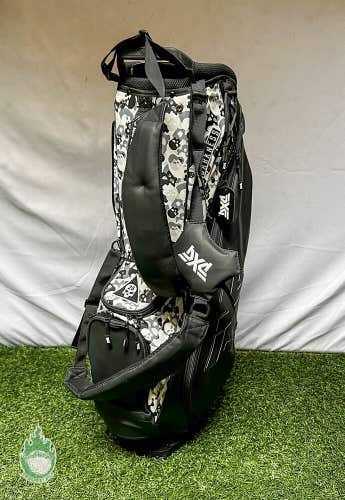 New 2023 PXG Darkness Skull Carry Stand Bag Camo BackPack Straps & Rainhood
