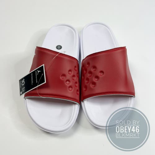 Nike Jordan Play Men's Slides Sandals White/Red 10