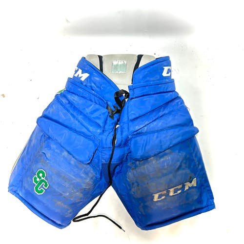 CCM HPG 12A - Used CHL Pro Stock Goalie Pants (Blue/Green/White)