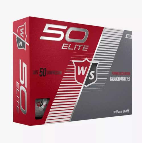 Wilson Staff 50 Elite Golf Balls (White, 12 pack) 2019 NEW