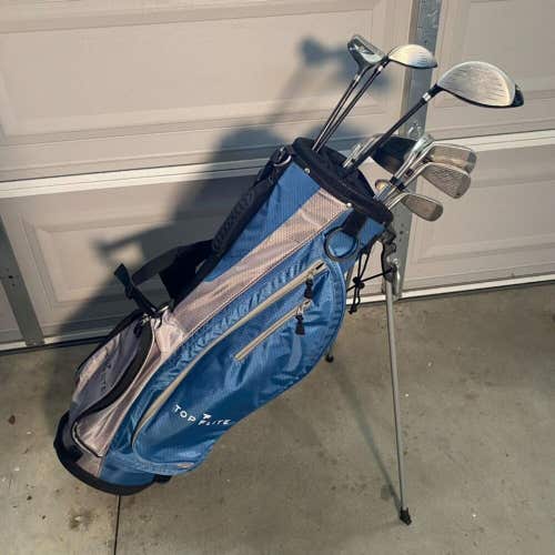 Top Flite Tour Golf Club Complete Set With Top Flite Stand Bag