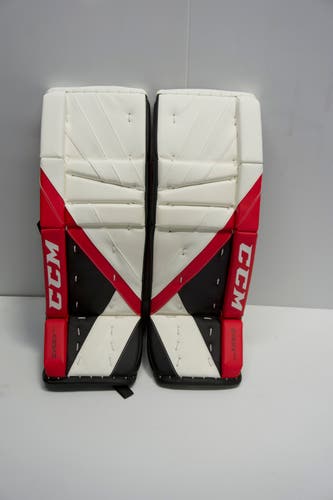 New JR 30" CCM Extreme Flex 5.5 Goalie Leg Pads (Red, Black, White)