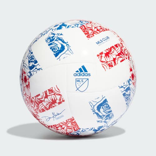 Adidas MLS Club H57822 Size 4 White Blue Red Floral Soccer Ball NWT