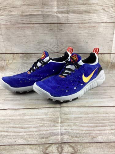 Nike Free Run Trail Concord Blue Yellow CW5814-401 Men's Size 10 Shoes