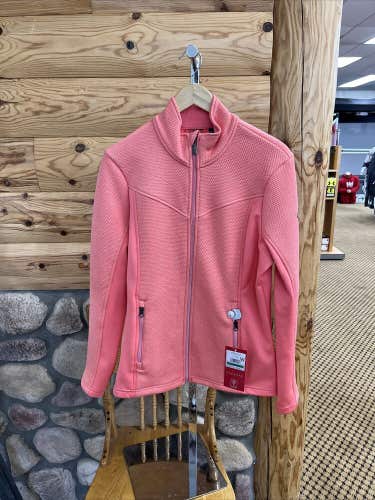 Spyder Encore Full Zip Fleece Jacket Woman’s Size L Tropic Pink