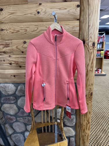 Spyder Encore Full Zip Fleece Jacket Woman’s Size M Tropic Pink