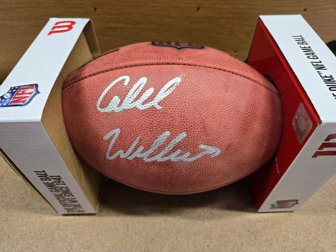 Bears CALEB WILLIAMS Autograph Signed Authentic NFL DUKE Wilson Football COA