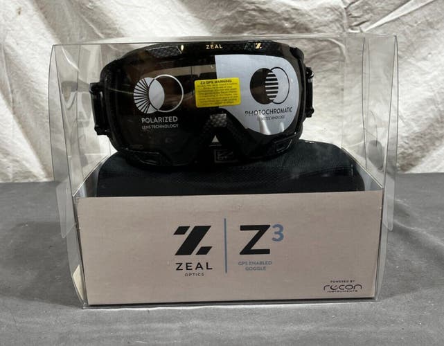 Zeal Optics Z3 GPS Goggle Color Micro LCD Carbon Black SPPX Photo Polar Lens NEW