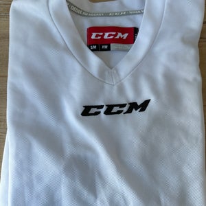 White CCM Youth Small Practice Jersey