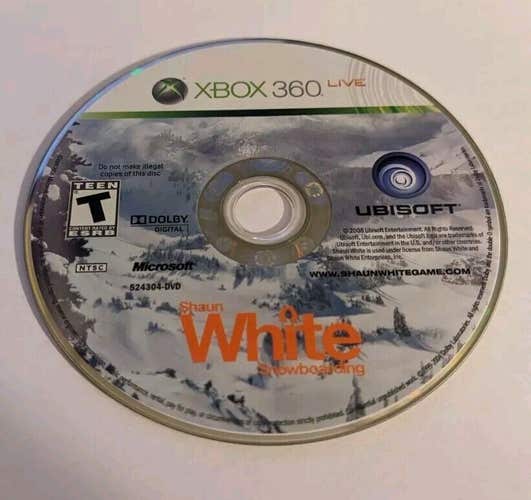 Shaun White Snowboarding (Xbox 360) - DISC ONLY - Olympics - Ubisoft Video Game