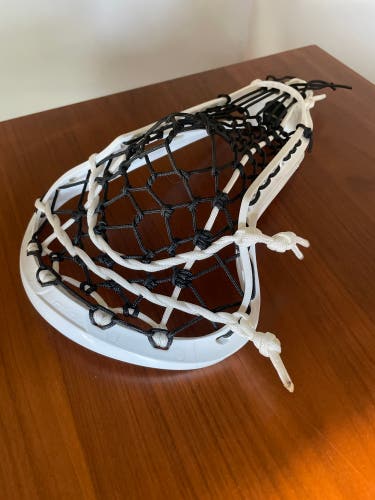 BRAND NEW Custom Strung Black and White Womens / Girls Lacrosse Head