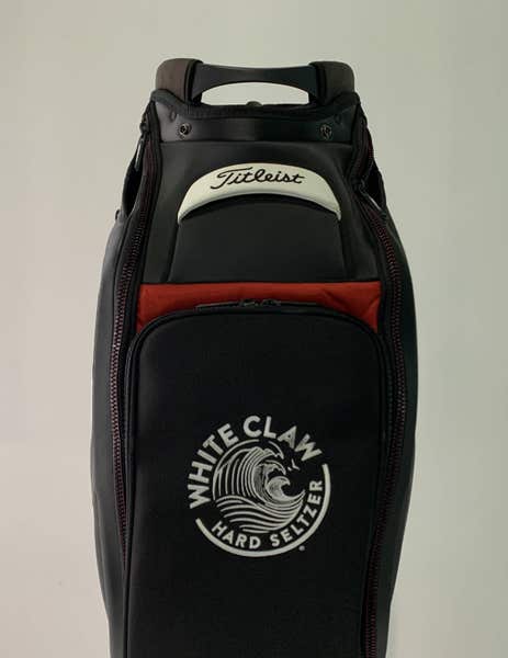 Titleist Staff Bag Black White Red 6-Way Divide Single Strap Golf