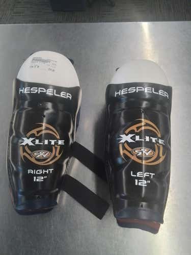 Used Hespeler X Lite 12" Hockey Shin Guards