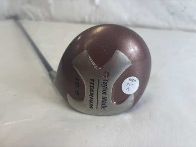 Used Taylormade Titanium 10.5 Degree Regular Flex Graphite Shaft Golf Driver 45"