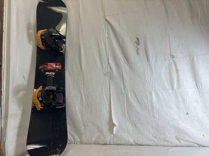 Used 2010 2011 Burton Bullet 160 Cm Men's Snowboard W Xl Flow M9 Bindings