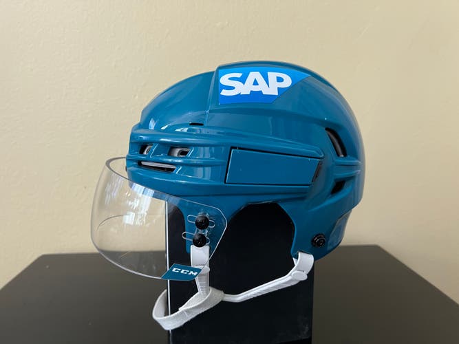 San Jose Sharks - CCM Tacks 910 Helmet - Pro Stock - Justin Bailey - Game Used