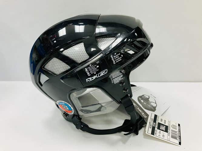 New Reebok HT6K Ice Hockey Helmet size small 6 3/8 - 7" ice black CSA certified