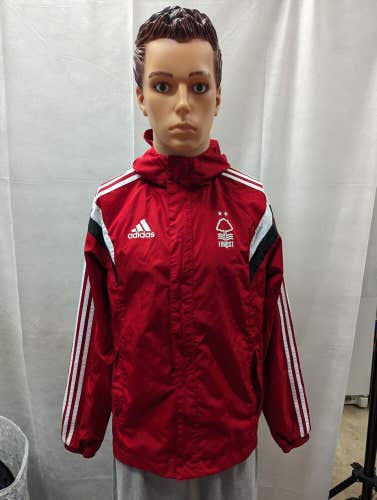Nottingham Forest Adidas Full Zip Hooded Windbreaker Jacket S