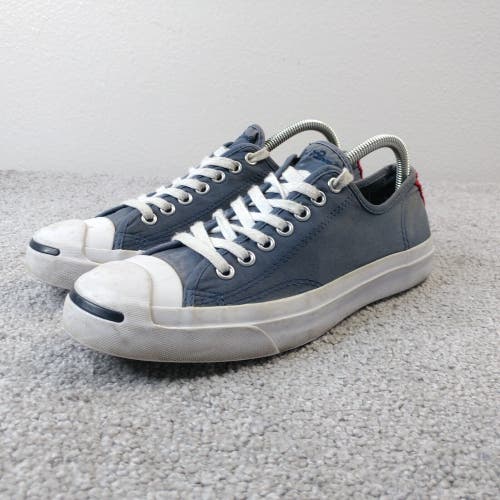 Converse Jack Purcell Mens 8 Shoes Blue Canvas Low Top Skate Sneakers Lace Up
