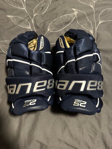 Bauer Supreme 2S Pro Hockey Glove - Navy Blue 13”