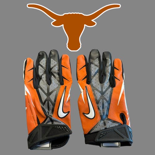 NCAA Texas Longhorns Team Issued Nike Vapor Jet 3XL Football Gloves - NEW
