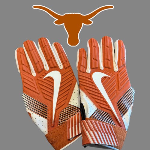 NCAA Texas Longhorns Padded Superbad Team Issued XXL Football Gloves - NEW
