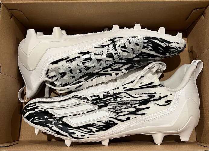 Men’s Size 13 Adidas Adizero 12.0 Poison Football Cleats Black White IG7206