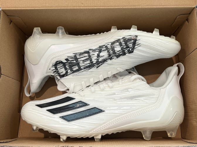Size 12.5 Adidas Adizero 23 Football Cleats White/Black GX4049 NEW