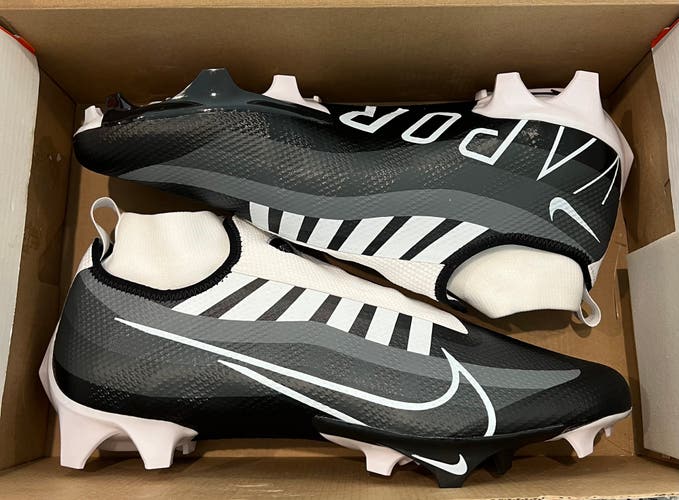 Size 14 Nike Vapor Edge Pro 360 Football Cleats Black Smoke Grey DQ3670-001 NEW