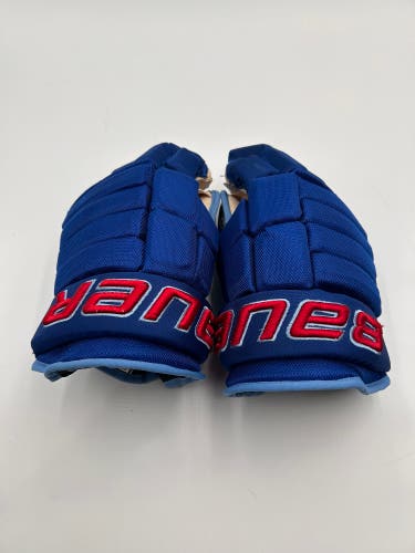 Lightly Used Bauer 13" Pro Stock Nordiques Nexus Team Gloves