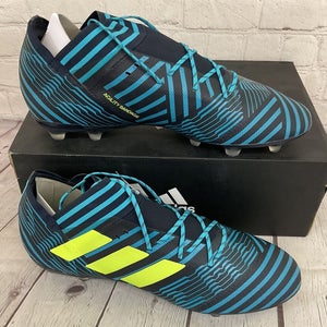 Adidas S80595 Nemeziz 17.2 FG Men's Soccer Cleats Legend Ink Yellow Blue US 12