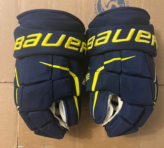 Blue Yellow Bauer Ultrasonic Gloves 14”