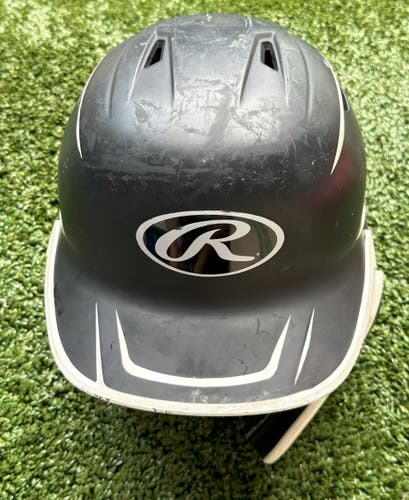Rawlings’ Mach Junior 2-Tone Batting Helmet w/ EXT Flap - Black & White