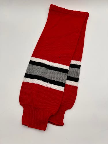 Red With Stripes New Large Senior  Socks