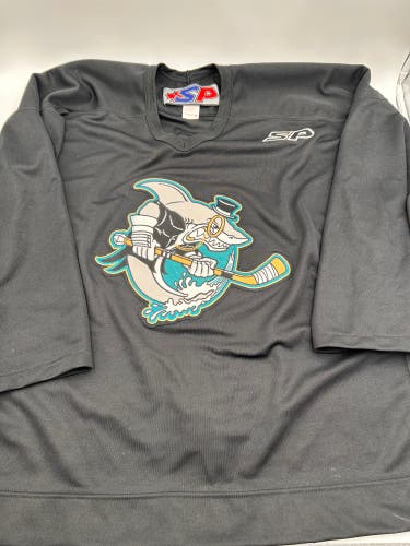 Lightly Used Sharks AHL Black Used Size 56  Jersey