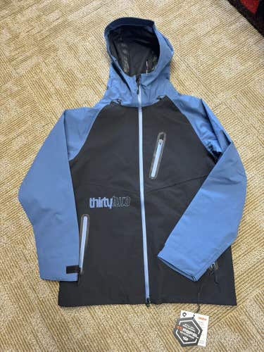 thirtytwo snowboard jacket mens Grasser 2024 Blue/black 15k Size Large Men’s