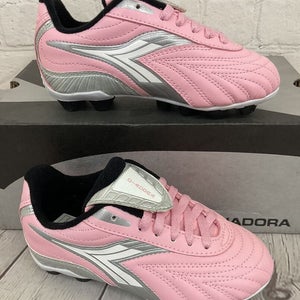 Diadora 154124 C407 Furia MD Youth Girl's Soccer Cleats Pink Charcoal US Size 10
