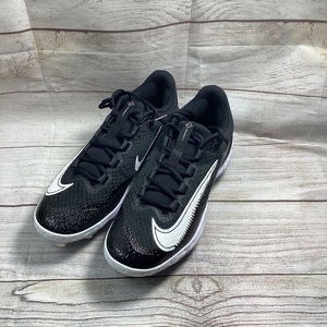 Nike Alpha Huarache Elite 4 Baseball Cleats Mens Size 10 Black White DJ6521-001